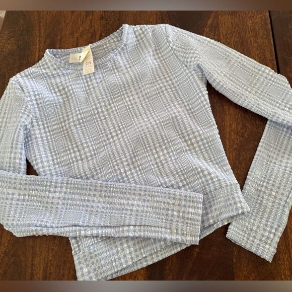 Seea Palomar Crop Top Rash Guard Gingham - Picture 2 of 2